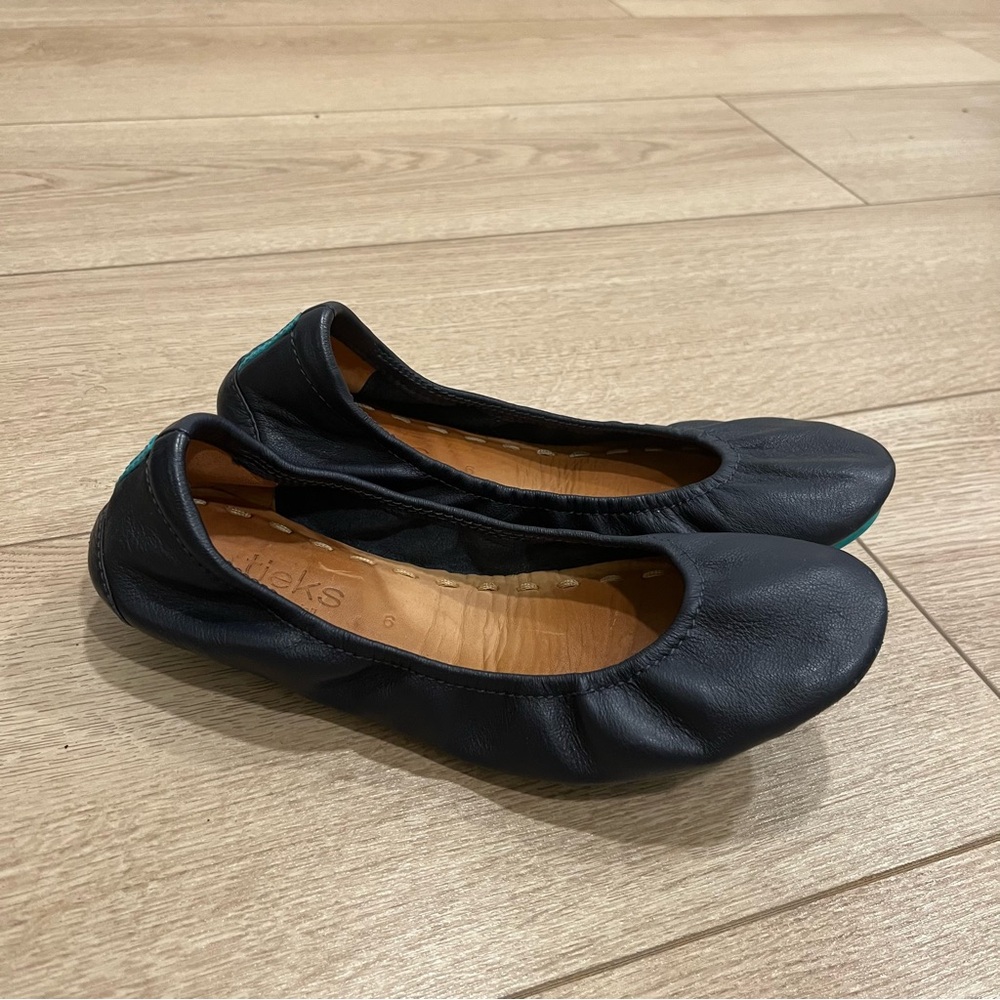 Tieks by Gavrieli Navy Blue Leather Classic Ballet Flat Foldable Women’s Size 6
